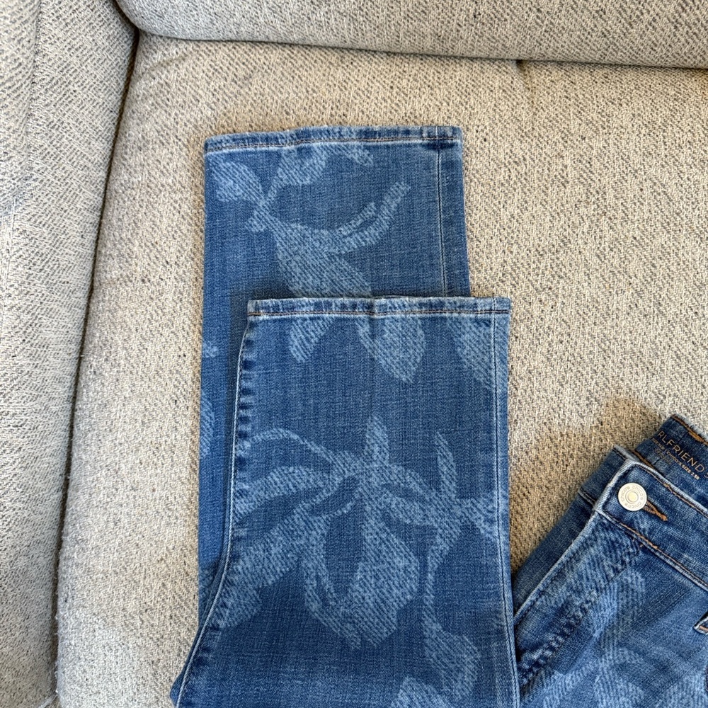 Chico’s So Slimming Girlfriend Slim Leg Ankle Floral Jeans - Picture 14 of 15